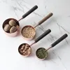 Copper Measuring Cups and Spoons Set of 8, Top-Quality Stainless Steel, Mirror Polish Copper-Plated Finish