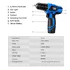 12V Electric Screwdriver Cordless Drill 100NM Torque Electric Hand Drill Mini Wireless Driver Power Tools Set By PROSTORMER 210719