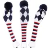 A Set 1 3 5 Pom Head Covers Knit Sock Golf Club Cover Headcovers3148355