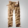Adam Kargo Pantolon Askeri Stil Taktik Ordu Pantolon Cep Joggers Düz Gevşek Kamuflaj Dipleri Erkekler Giysi Sonbahar Kış Artı Boyutu 40 Seasons