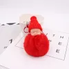 Sweet Sleeping Baby Doll Key Chains For Women Bag Toy Keyring Fluffy Pom Faux Fur Plush Keychains