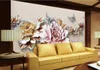 European Style Stereoscopic 3D Wallpaper Living Room Bedroom Murals Wall Stickers Wallpapers For Walls Home Decor Papel De Parede