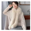 Ms.MinShu Genuine Fox Fur Lenço com caudas Natural Fox Fur Collar Moda Mulheres Inverno Cachecol Real Fox Fur Collar H0923