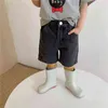 Sommermode Jungen und Mädchen knielange Denim-Jeans Unisex-Kinder lässige All-Match-lose Shorts 211102