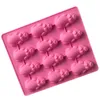 50st 12 hål Lovely Littles Pig Shape Cake Silikon Mögel Choklad Jelly Ice Candy Mold DIY Baking Verktyg