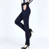 S-6XL Jesień Zima Plus Size Spodnie damskie Moda Solid Color Skinny Wysoka Talia Elastyczny Spodnie Fit Lady Ołówek 211124
