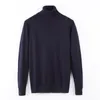 Mäns Tröjor Man Small Horse High-Neck Bomull Tröja Höst Vinter Jersey Jumper Hombre Pull Homme Hiver Pullover Män Stickade