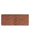 2023 Designer Wallet Mens Wallet Sacs à main Zippy Men Short Fold Card Holder Passport Holder Women Long Folded Purse Brown Flower Leather 60895 61895 sac à poussière et boîte # A01