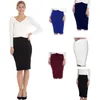 Eleganckie kobiety Slim Spódnice Lato 2021 Ol Office Lady Prosta Spódnica Stretch Bodycon Elastyczna Faldas Sexy Wysoka Talia Jupe Xa624F X0428