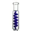 Hookahs 11 polegadas de vidro bongs freezable tubo reto 14mm fêmea jioint inline perc condensador bobina petróleo diluador difuso downstem difusado tubo de água colorido com tigela ill06