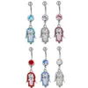 YYJFF D0590 BELLY NAVEL RING CLEAR COLOR