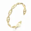 2pcs in ottone pavimentazione cubica zirconia aperta braccialetti braccialetti oro placcato oro 2021 nuovo braccialetto braccialetto per le donne ragazza gioielli festa da sposa regalo Q0722