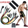 11 PCS Fitness Resistance Bands Conjunto de Ginásio Equipamento Exercício Puxar Corda TreinamentoKout Elastic Wll532