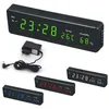 Lanlan Elektroniczny LED Cyfrowy Ścienny Budzik Z Wyświetlacz Wilgotności Temperatura Strona główna Desk Clocks EU Plug Snooze Funkcja 210804