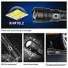 Leistungsstarke XHP70.2 LED USB wiederaufladbare zoombare Taschenlampe XHP70 18650 26650 Jagd Camping Lampe im Freien wasserdichte Taschenlampen Torche Fackeln