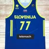 Nikivip Custom Luka Doncic #7 Drużyna Słoweńska Rzadka koszulka koszykówki Męska najlepsza Białe Blue Dowolna nazwa rozmiar S-4xl