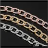 Chains & Pendants Jewelryfl Of Crystal Chain Aesthetic Goth Hip Hop Rhinestone Choker Necklace Gifts Necklaces For Women Men Jewelry Drop De