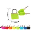 Small Mini Strong Metal Padlock Travel Suitcase Diary Book Lock With 2 Keys Security Luggage Padlocks Decoration 8 Colors Door Locks