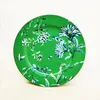 Wholesale Porcelain Plates British Luxury High-end Classical Green Fruit Cake Dinner Plate & Dish Set