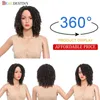 Hår syntetiska peruker cosplay flätade peruker för kvinnor syntetisk ombre dreadlock svart brun röd afrikansk faux locs crochet twist hair short 220225