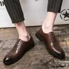 Ny svart brun spets upp blanda färger oxford skor män casual loafers formella klänning skor sapatos tenis masculino
