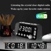 Digital väckarklocka DAB FM-radio, Dual USB-laddningsport LCD-skärm Bakgrundsbelysning Justerbar volym 210804