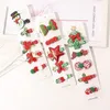 Christmas Duckbill Clip Snowman Small Hairpin Cute Hair Ball Barrettes Sets Holiday Accessories M3876