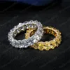 Mode Hip Hop Ringar Vintage Smycken 925 Sterling SilverGold Fill Oval Cut White Topaz CZ Diamond Kvinnor Bröllop Ring Presenter till Tjej