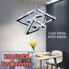 Crystal kroonluchter moderne LED plafondlamp armatuur DIY 2 3 4 ringen opknoping hanger verstelbare roestvrijstalen kabel voor eetkamer slaapkamer hal