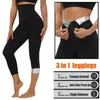 Dames Shapers Dames Sauna Leggings Zweetbroek Hoge Taille Afslankende Riem Thermo Trainer Compressie Training Panty Body Shaper