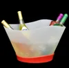 12L LED recarregável buckets de gelo Mudança de vinho Whisky Cooler Boat em forma de titular de cerveja de champanhe para Bar Nightclub