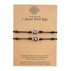 Evil Blue Eye 7 Knot Lucky Armband Justerbar Röd String Amulet för Kvinnor Män Little Boys Girls