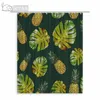 Rideaux de douche Nyaa Collection d'ananas mignon Dessin animé Doodle Tissu en polyester imperméable Salle de bain pour la décoration intérieure