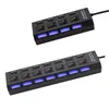 USB HUB 2.0 Multi USB Splitter Hub استخدام محول الطاقة 4/7 منفذ متوسع متعددة 2.0 USB HUB مع التبديل للكمبيوتر