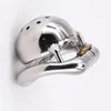 Super Small Device Stainless Steel Short Cock Cage with Stealth lock Ring Prevent Erection Sex Toys For Men8931656