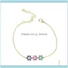 Enlace, pulseras Jewelryblue Red Green Stone Daisy Charm Bracelet Cardcaptor Sakura Flower Chain Wristlet Bangle Haert Jewelry para niña Kid G
