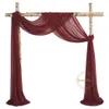 Wedding Arch Drapping Fabric 29" x 6.5 Yards Sheer Chiffon Backdrop Curtain Drapery Ceremony Reception Swag 210913