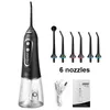 Irrigador oral portátil de água portátil portátil 5 modos jet dental água flosser grande tanque de água 300ml limpador dental impermeável