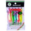 Hot 5 cores 10 cm 8.1g gancho gancho ganga gabarito de água salgada lure 5 pcs camarão camarão iscas luminosas para chocolfish peixes polvo ganchos kit