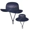 في الهواء الطلق حوض الصيد قبعات الرجال النساء الصياد قبعة الشمس uv تنفس ظلة القبعات الربيع الصيف واسعة بريم كاب DHS24