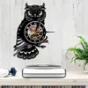 Creative Hibou Montre Murale Laser Gravé Strigiformes 3D Horloge Murale Design Moderne Horloges Mur Décor À La Maison 210325