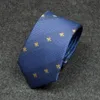 Klassieke 7 cm Tie Men Silk Tie Luxe Bee Stripe Business Suit Cravat Wedding Party Necky Neck Ties Father Gift4309905