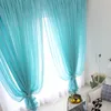 300cm Hauteur Pure Color Rideau Salon Fenêtre Fini Tulle Sheer Voile Rideaux pour Chambre Rideaux Voilage Rideaux 210712