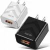 18W QC3.0 Schnellladung Eu US 3A Schneller USB-Wandladestecker für iPhone 12 13 14 15 Samsung Tablet PC Android-Telefon