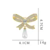 Pins Brooches Personality High-end Fashion Copper Brooch Pin Bow Temperament Zircon Party Banquet High Quality Jewelry Seau22