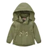 Nouveau 4 Noël Enfants Tench manteaux poches obliques amovibles couleur unie sweats à capuche veste bébé garçons vestes de mode enfants designer 1340453