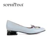 SOPHITINA Pumps Shoes Women Heels Genuine Leather High Quality Mature Style Pointed Toe Spring Autumn Office Ladies Pumps PK132 210513