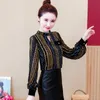 Przyjazd wiosenne ubrania z długim rękawem Bluzka Damskie Topy Casual O-Neck Sweter Shirts Chemisier Femme 7986 50 210508