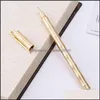 Skriva Business Industrialhandmade Brass Bamboo Shape BallPen Pen Retro Koppar Pennor Kontorskolan Tillbehör Stationery Drop Leverans 202