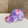 Yaz Moda Kravat Boyalı Beyzbol Kapaklar Çok Renkli Ayarlanabilir Nötr Çok Yönlü Güneş Gölgelendirme Kap Spor Rahat Şapka DB935